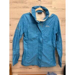 Marmot PreCip Rain Jacket Women's Size Medium Turquoise Blue Full Zip Hoodie